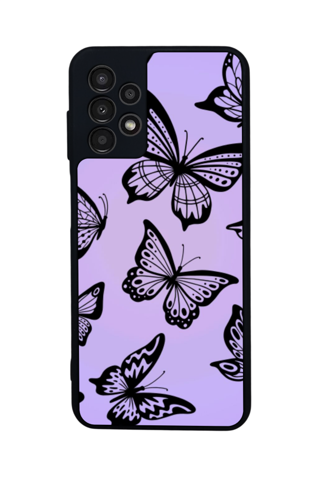 Samsung Galaxy A23 Uyumlu Kelebek Tasarımlı Glossy Premium Kılıf
