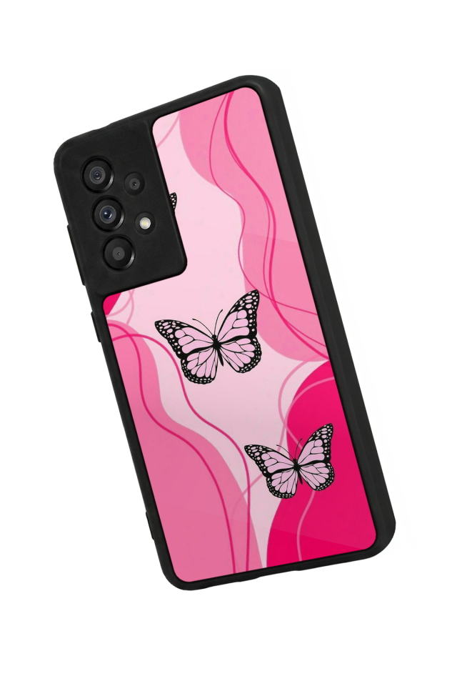 Samsung Galaxy A73 Uyumlu Kelebek Tasarımlı Glossy Premium Kılıf
