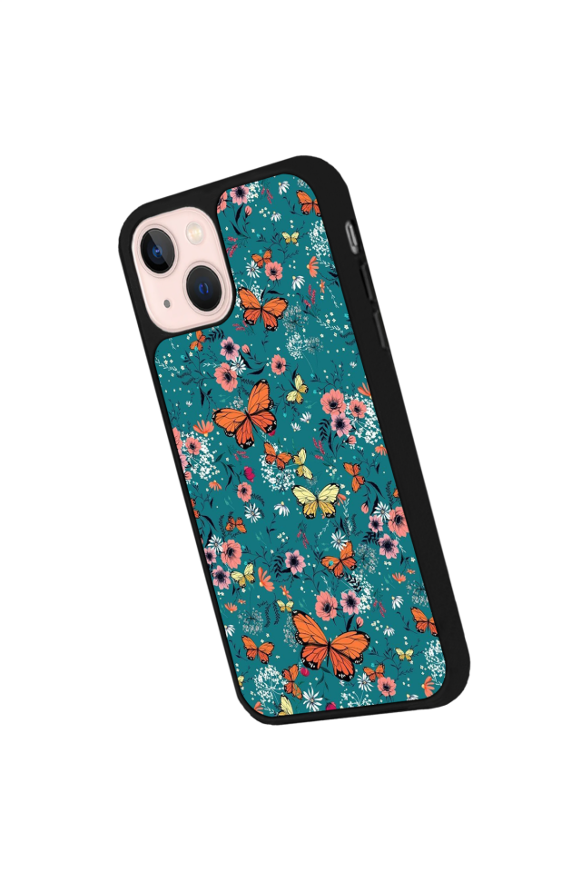 iPhone 14 Plus Uyumlu Kelebek Tasarımlı Glossy Premium Kılıf