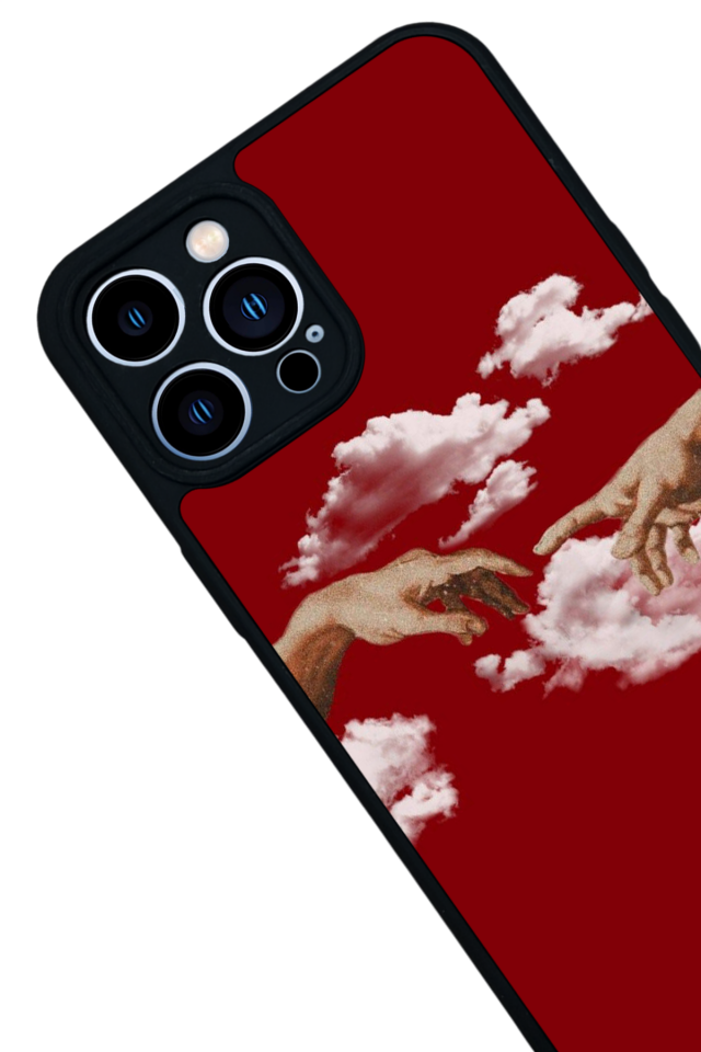 iPhone 12 Pro Max Uyumlu Kirmizi Tasarımlı Glossy Premium Kılıf