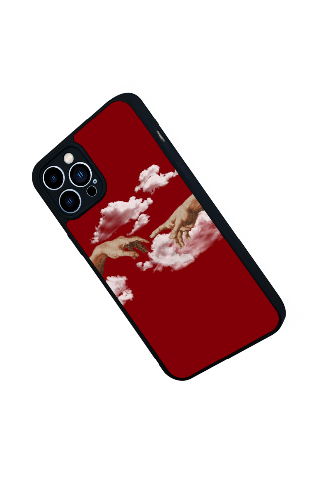 iPhone 12 Pro Max Uyumlu Kirmizi Tasarımlı Glossy Premium Kılıf