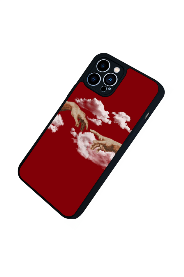 iPhone 12 Pro Max Uyumlu Kirmizi Tasarımlı Glossy Premium Kılıf