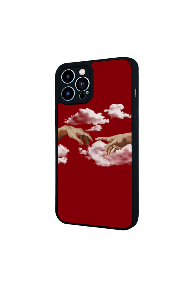 iPhone 12 Pro Max Uyumlu Kirmizi Tasarımlı Glossy Premium Kılıf