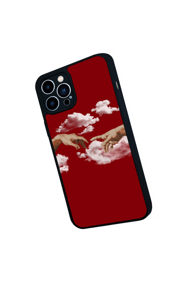 iPhone 12 Pro Max Uyumlu Kirmizi Tasarımlı Glossy Premium Kılıf