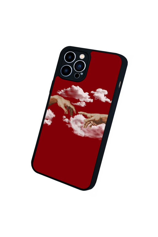 iPhone 12 Pro Max Uyumlu Kirmizi Tasarımlı Glossy Premium Kılıf