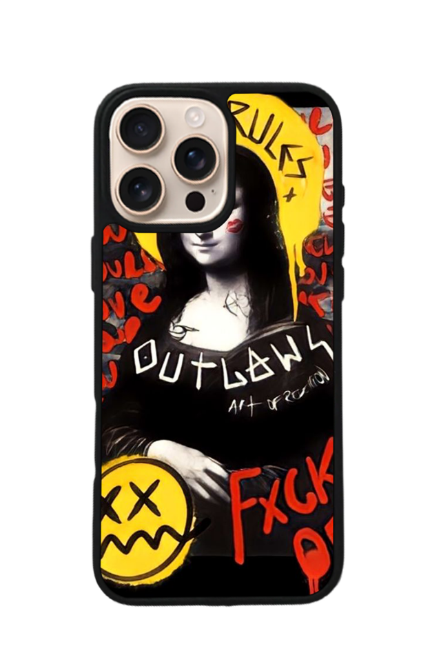 iPhone 16 Pro Uyumlu Monalisa Tasarımlı Glossy Premium Kılıf