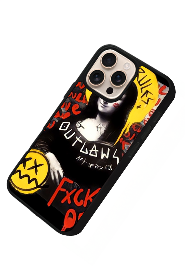 iPhone 16 Pro Uyumlu Monalisa Tasarımlı Glossy Premium Kılıf