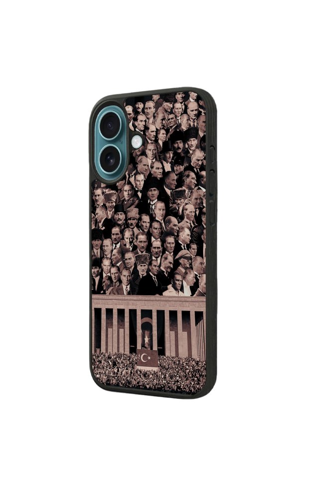 iPhone 16 Uyumlu Mustafa Kemal Ataturk Tasarımlı Glossy Premium Kılıf