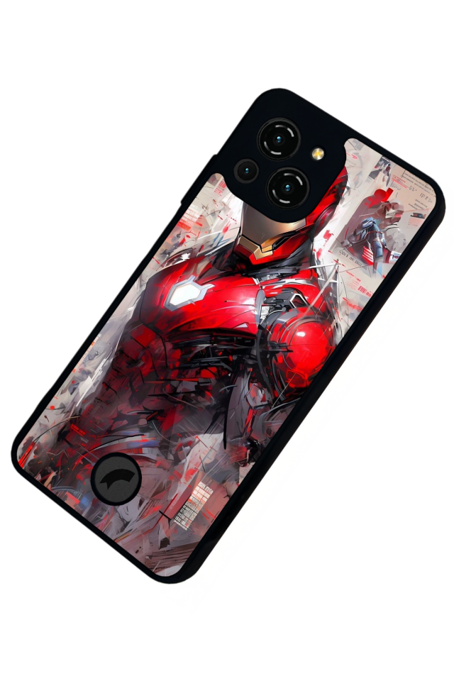 Reeder S23 Pro Max Uyumlu Iron Man ( Demir Adam ) Tasarımlı Glossy Premium Kılıf