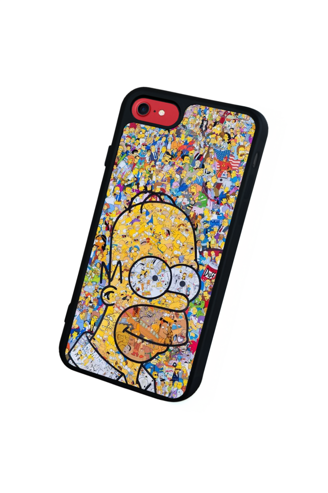 iPhone SE Uyumlu The Simpsons Tasarımlı Glossy Premium Kılıf