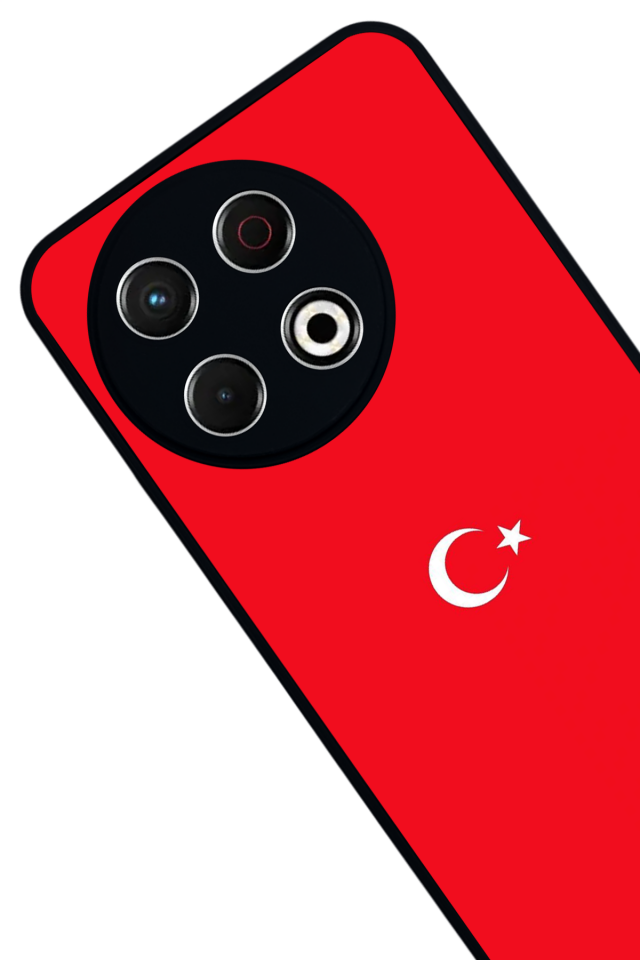 Tecno Spark 30 Pro Uyumlu Türk Bayragi Tasarımlı Glossy Premium Kılıf