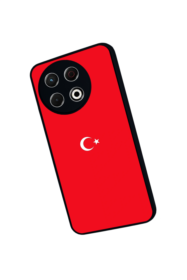 Tecno Spark 30 Pro Uyumlu Türk Bayragi Tasarımlı Glossy Premium Kılıf