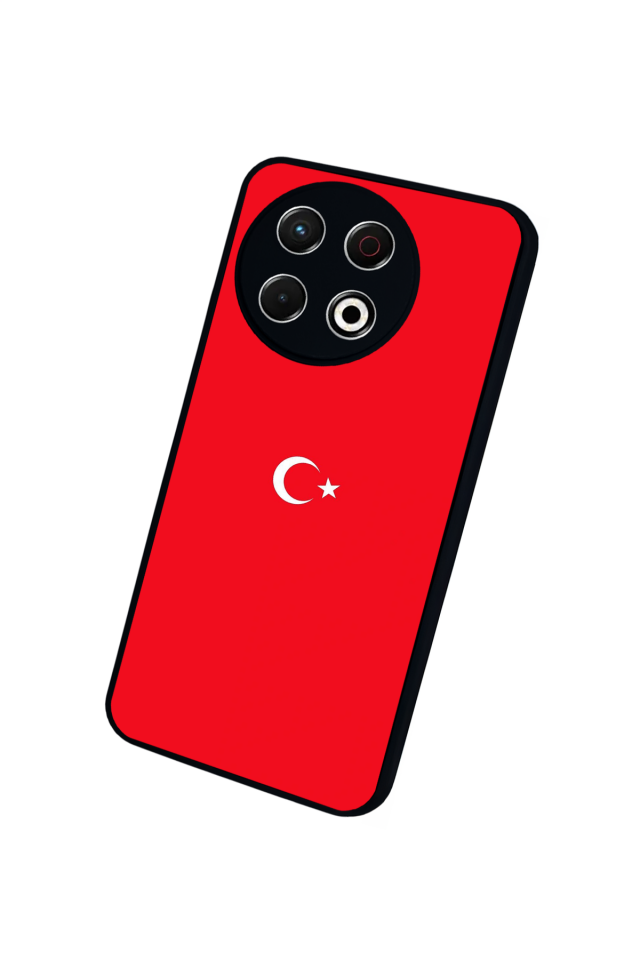 Tecno Spark 30 Pro Uyumlu Türk Bayragi Tasarımlı Glossy Premium Kılıf