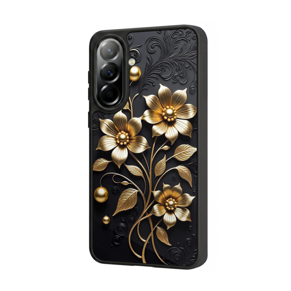 Samsung Galaxy A37 Uyumlu Kirmizi ve Kaplan Tasarımlı Glossy Premium Kılıf
