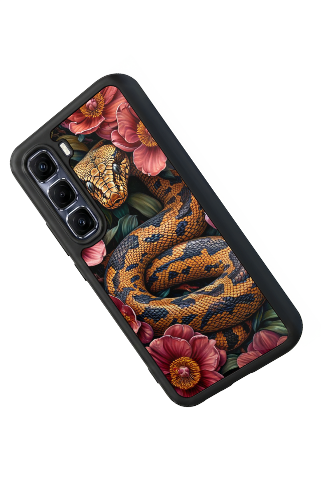 Infinix Hot 60 Pro Plus Uyumlu Yılan Tasarımlı Glossy Premium Kılıf