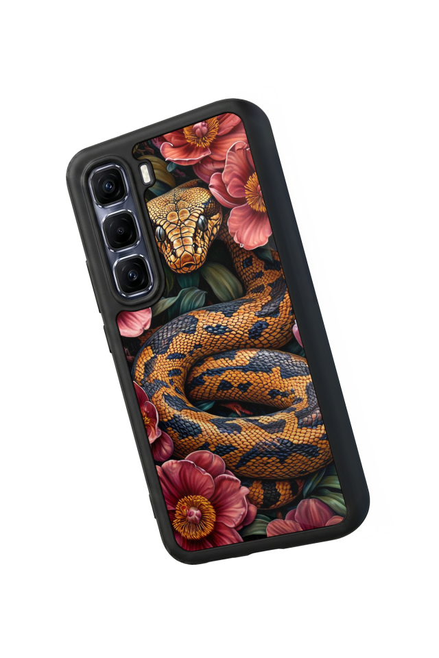 Infinix Hot 60 Pro Plus Uyumlu Yılan Tasarımlı Glossy Premium Kılıf