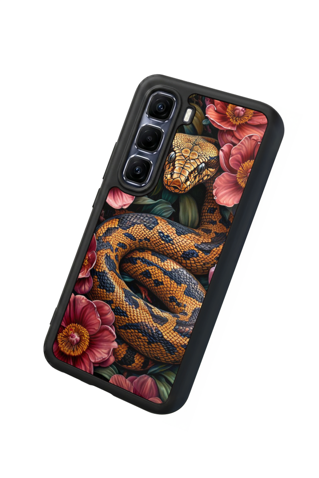 Infinix Hot 60 Pro Plus Uyumlu Yılan Tasarımlı Glossy Premium Kılıf