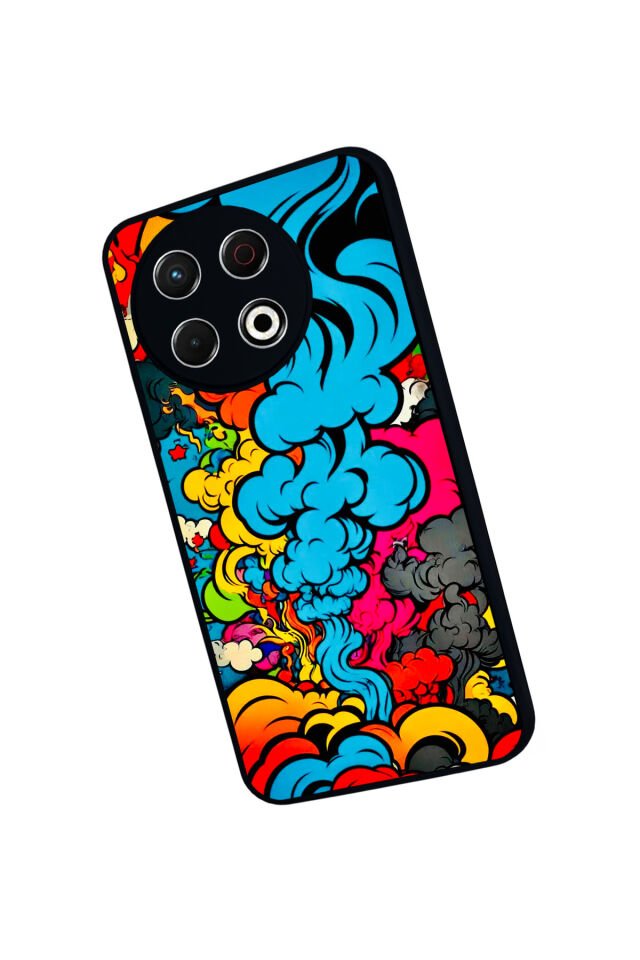 Tecno Spark 30 Pro Uyumlu Abstract Tasarımlı Glossy Premium Kılıf