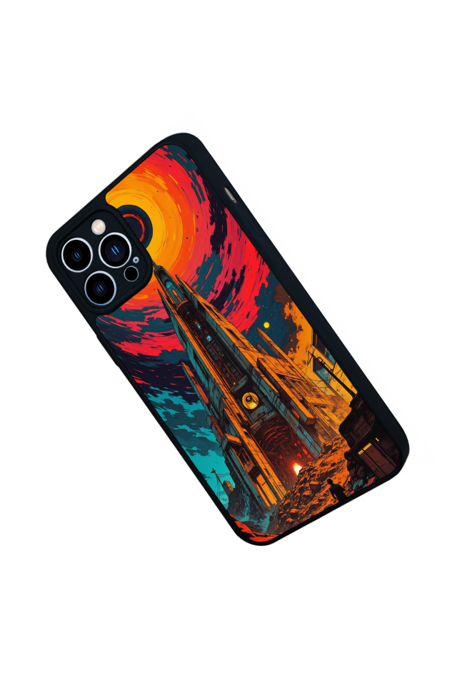 iPhone 13 Pro Max Uyumlu Abstract Tasarımlı Glossy Premium Kılıf