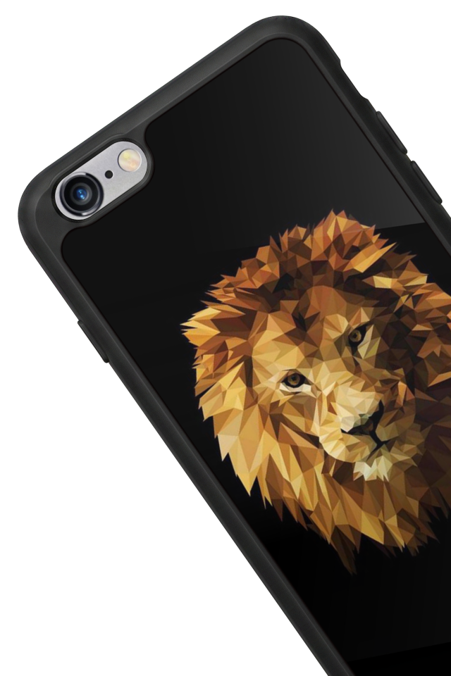 iPhone 6 Plus Uyumlu Aslan Tasarımlı Glossy Premium Kılıf