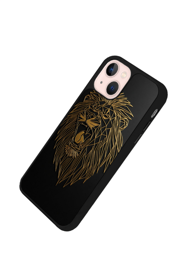 iPhone 13 Mini Uyumlu Aslan Tasarımlı Glossy Premium Kılıf