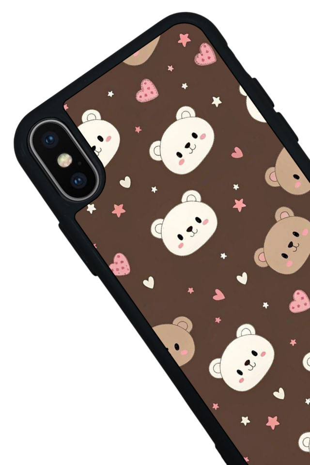 iPhone XS Max Uyumlu Ayı Tasarımlı Glossy Premium Kılıf
