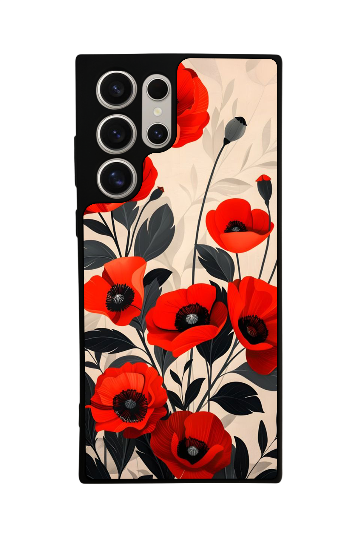 Samsung Galaxy S24 Ultra Uyumlu Floral Tasarımlı Glossy Premium Kılıf