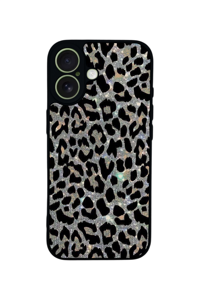 iPhone 17 Uyumlu Hologram Leopar Tasarımlı Glossy Premium Kılıf