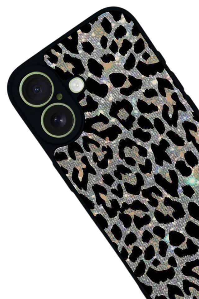 iPhone 17 Uyumlu Hologram Leopar Tasarımlı Glossy Premium Kılıf
