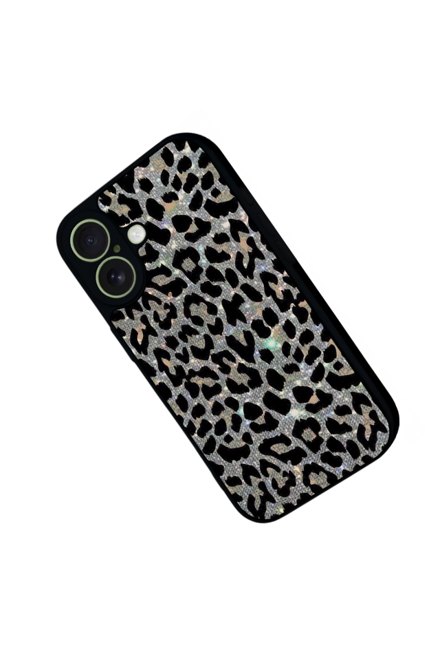 iPhone 17 Uyumlu Hologram Leopar Tasarımlı Glossy Premium Kılıf