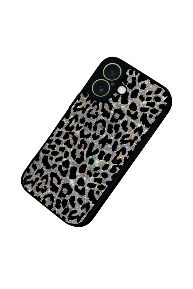 iPhone 17 Uyumlu Hologram Leopar Tasarımlı Glossy Premium Kılıf