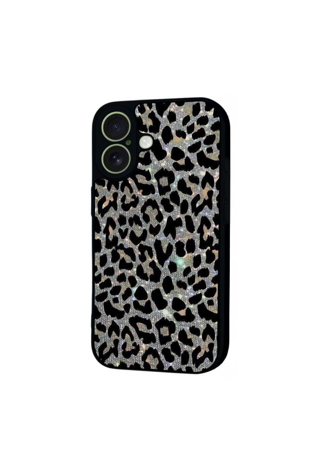 iPhone 17 Uyumlu Hologram Leopar Tasarımlı Glossy Premium Kılıf