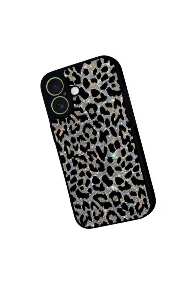 iPhone 17 Uyumlu Hologram Leopar Tasarımlı Glossy Premium Kılıf