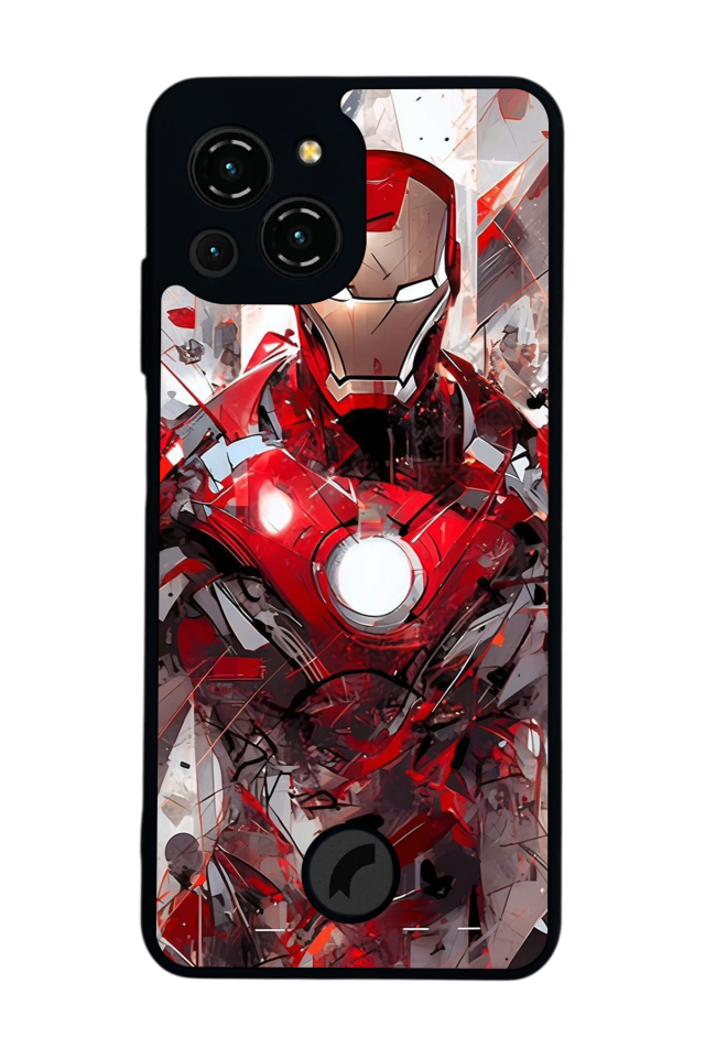 Reeder S23 Pro Max Uyumlu Iron Man ( Demir Adam ) Tasarımlı Glossy Premium Kılıf