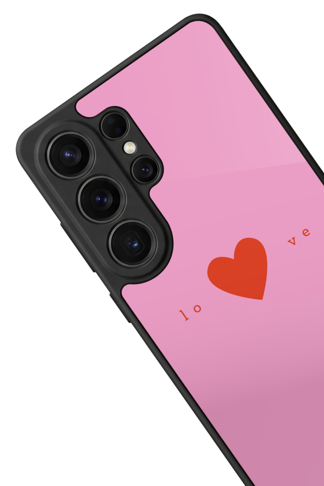 Samsung Galaxy S26 Ultra Uyumlu Kalp Love Tasarımlı Glossy Premium Kılıf