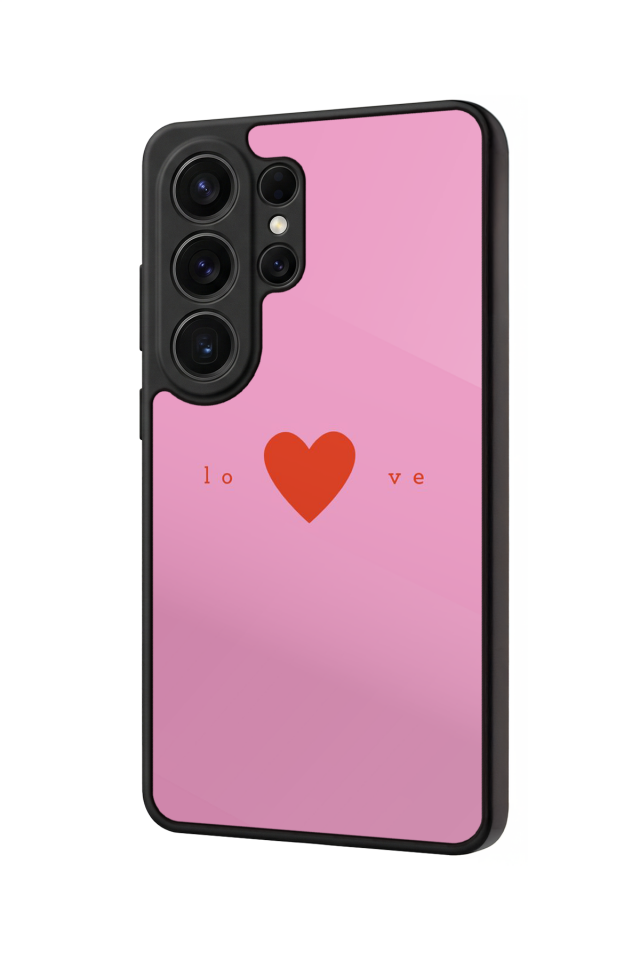 Samsung Galaxy S26 Ultra Uyumlu Kalp Love Tasarımlı Glossy Premium Kılıf