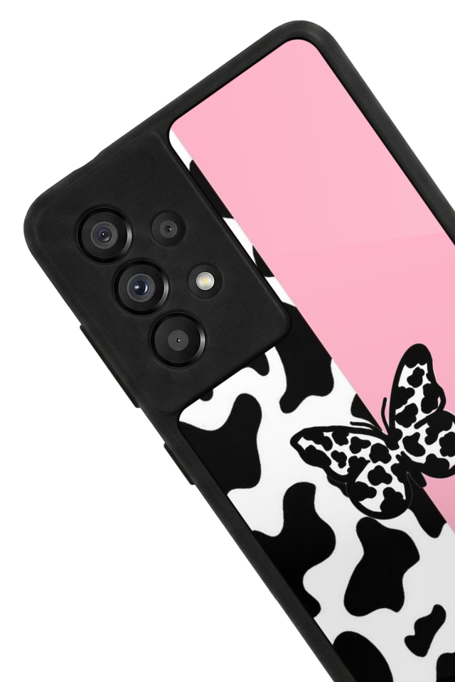 Samsung Galaxy A73 Uyumlu Kelebek Tasarımlı Glossy Premium Kılıf