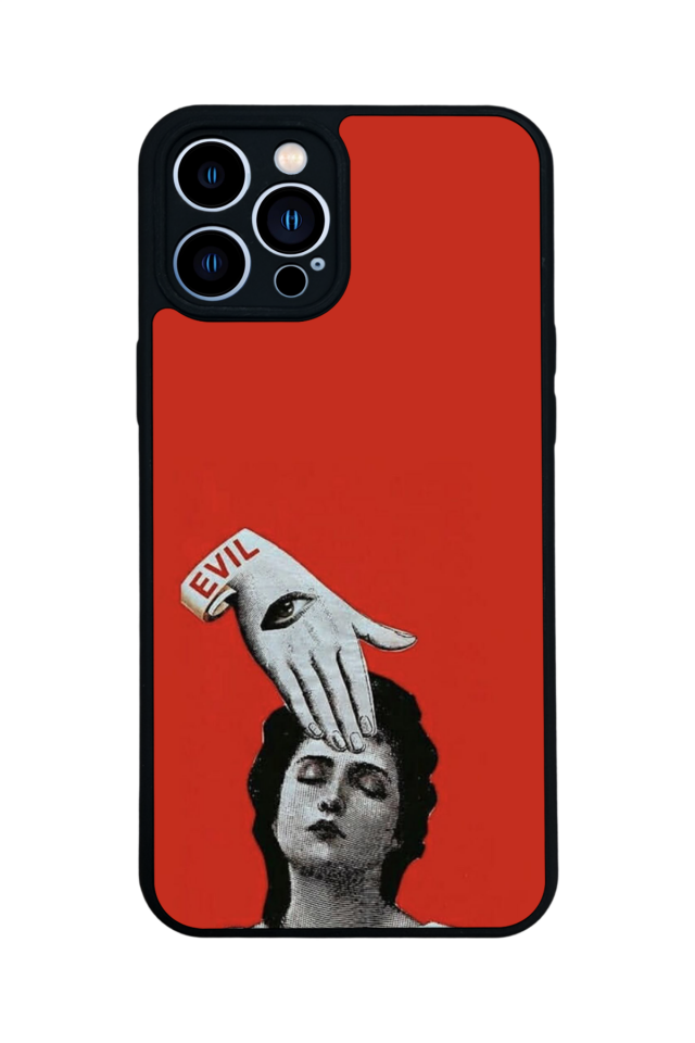 iPhone 12 Pro Max Uyumlu Kirmizi Tasarımlı Glossy Premium Kılıf