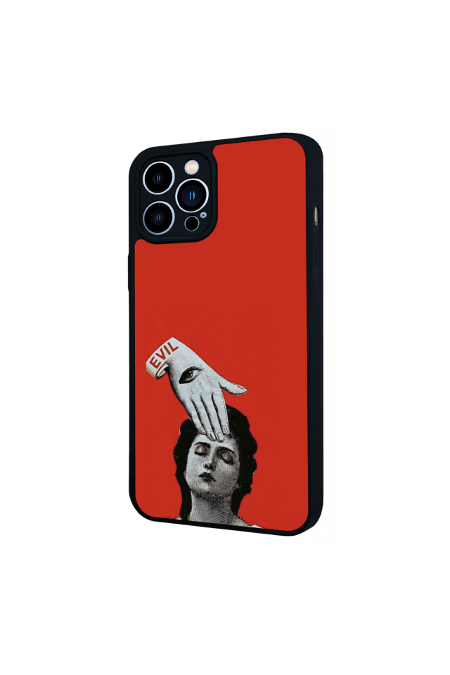 iPhone 12 Pro Max Uyumlu Kirmizi Tasarımlı Glossy Premium Kılıf