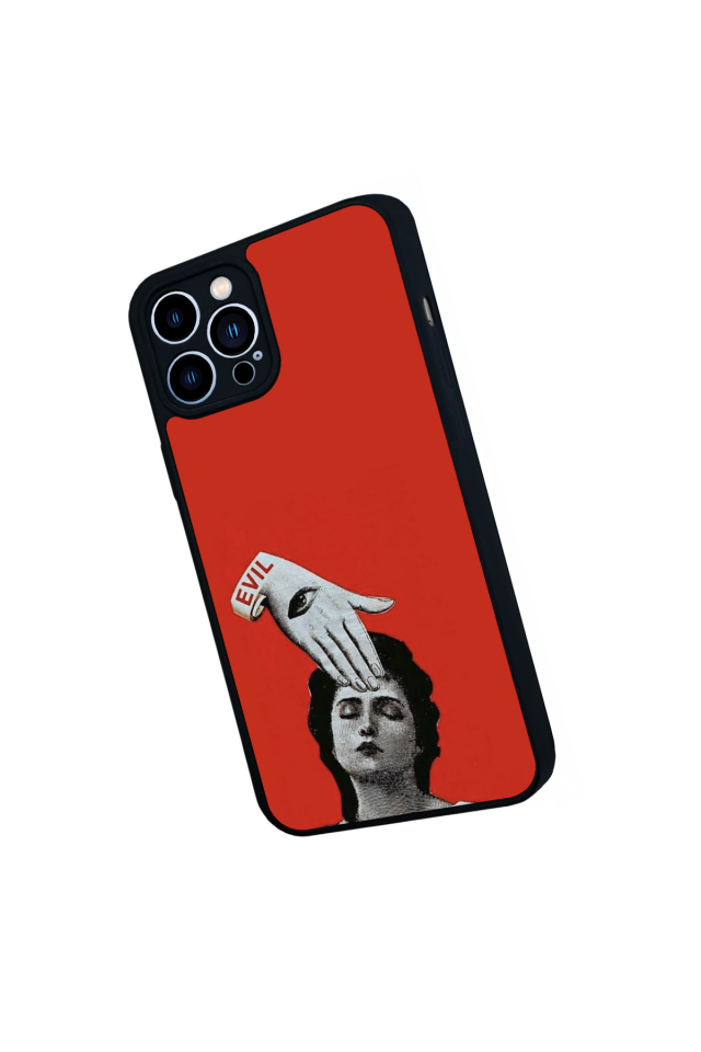iPhone 12 Pro Max Uyumlu Kirmizi Tasarımlı Glossy Premium Kılıf