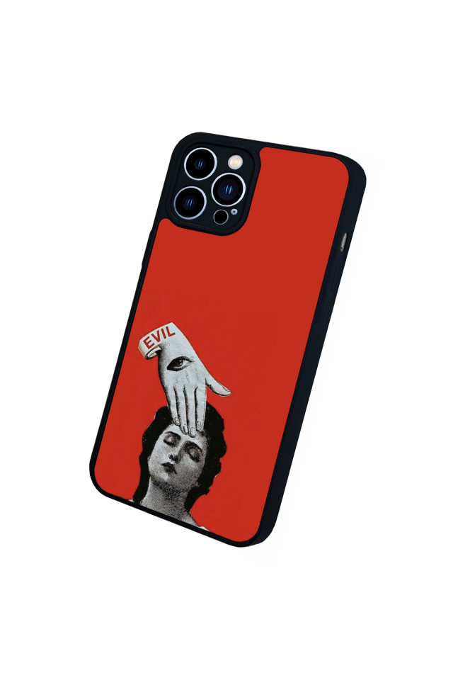 iPhone 12 Pro Max Uyumlu Kirmizi Tasarımlı Glossy Premium Kılıf