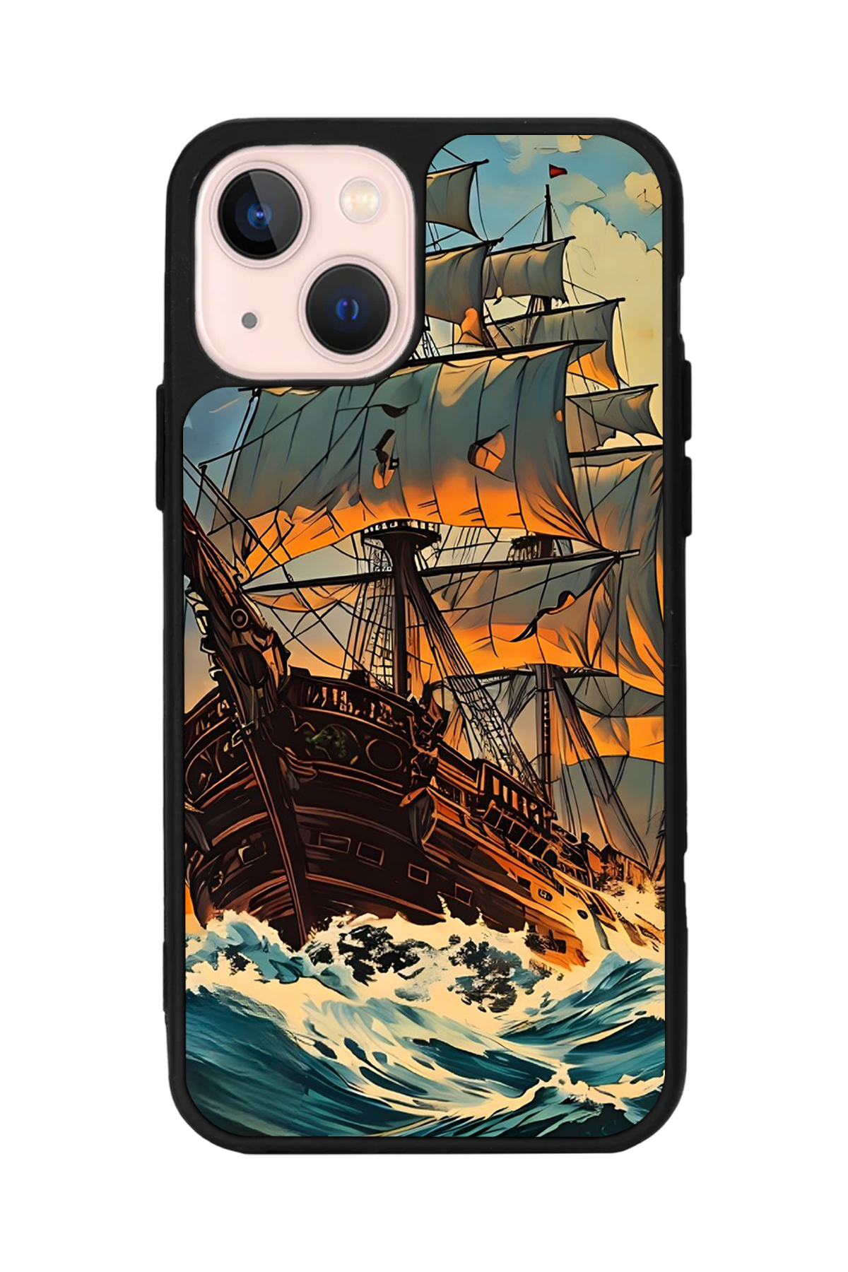 iPhone 13/14 Uyumlu Korsan Tasarımlı Glossy Premium Kılıf