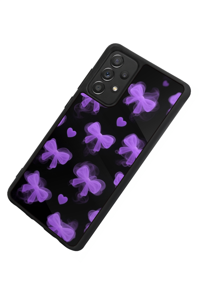 Samsung Galaxy A72 Uyumlu Kurdele Tasarımlı Glossy Premium Kılıf