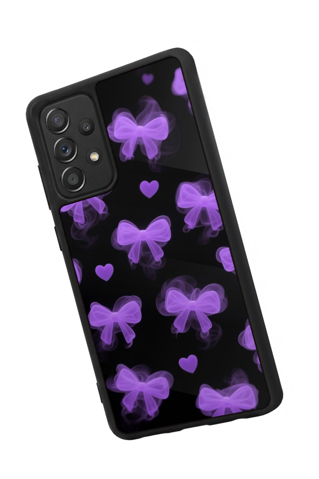 Samsung Galaxy A72 Uyumlu Kurdele Tasarımlı Glossy Premium Kılıf