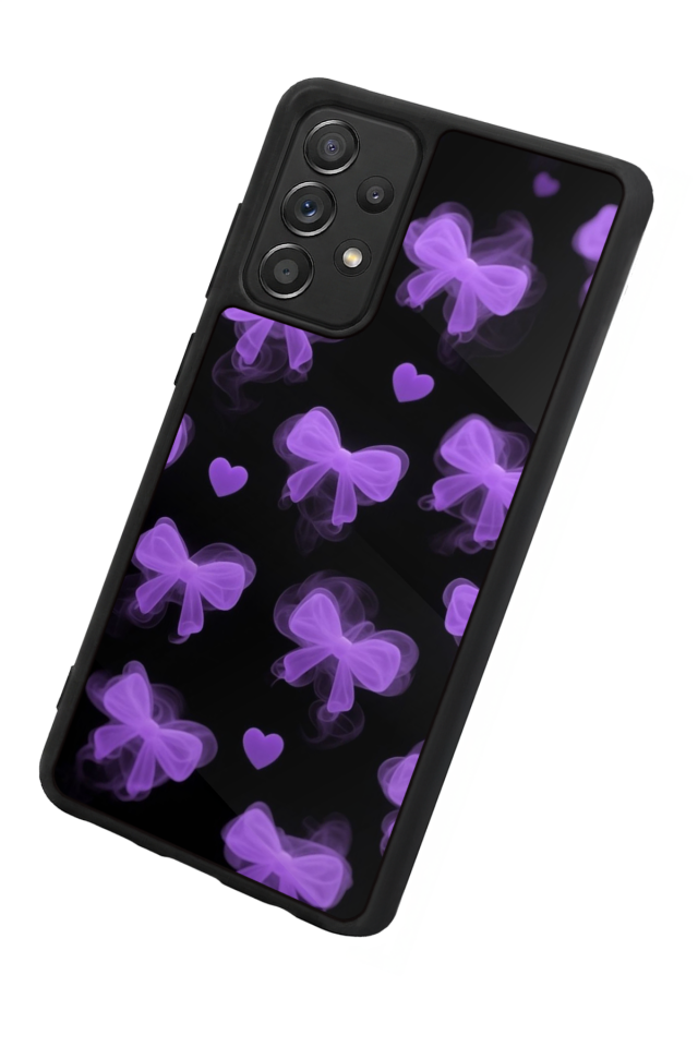 Samsung Galaxy A72 Uyumlu Kurdele Tasarımlı Glossy Premium Kılıf