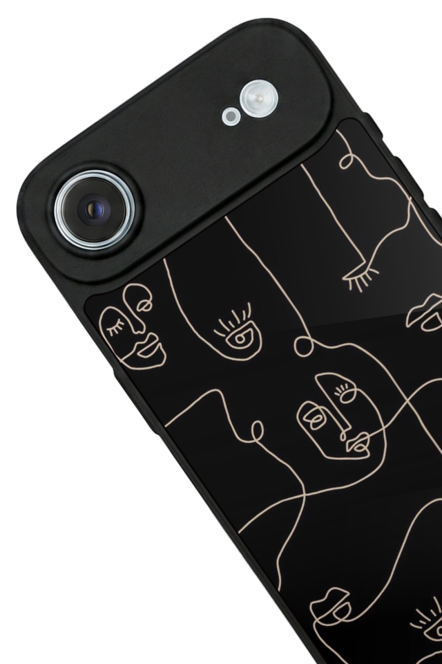 iPhone 17 Air Uyumlu Line Art Tasarımlı Glossy Premium Kılıf
