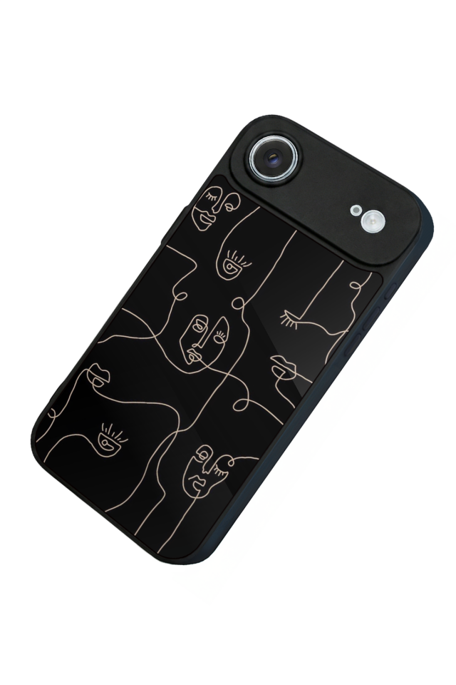 iPhone 17 Air Uyumlu Line Art Tasarımlı Glossy Premium Kılıf
