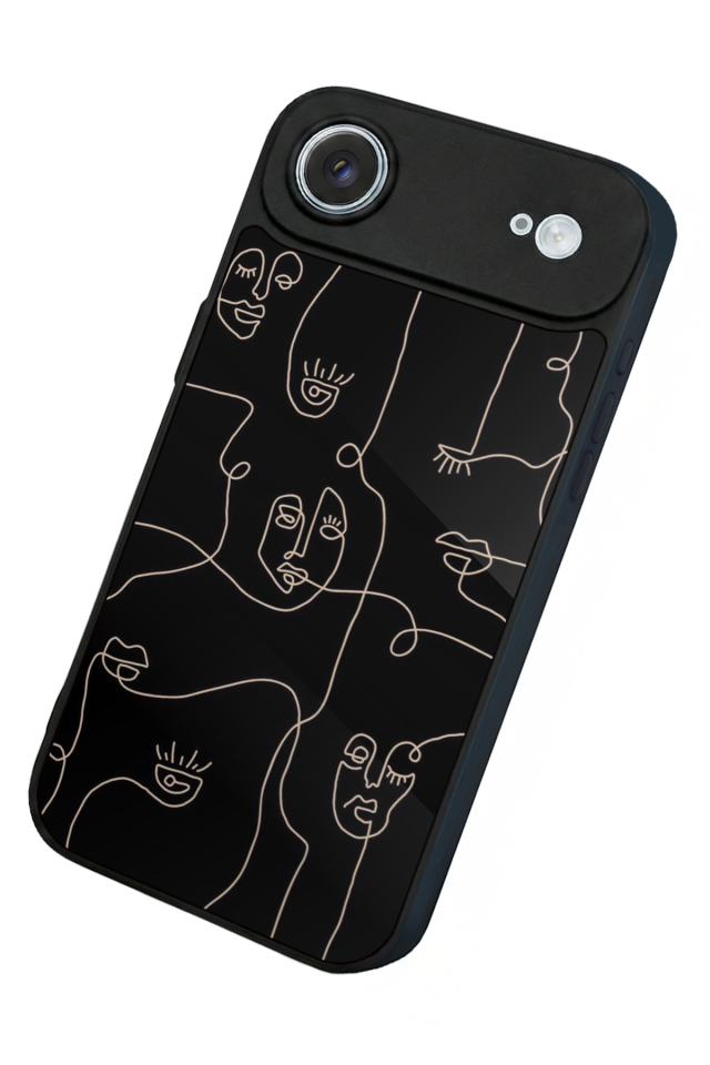 iPhone 17 Air Uyumlu Line Art Tasarımlı Glossy Premium Kılıf