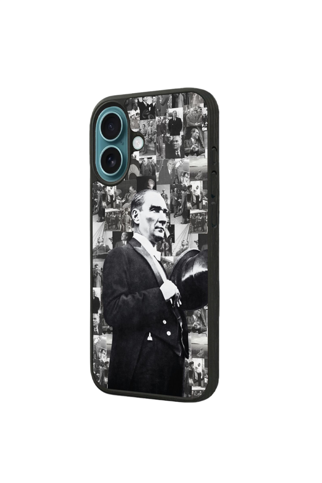iPhone 16 Uyumlu Mustafa Kemal Ataturk Tasarımlı Glossy Premium Kılıf