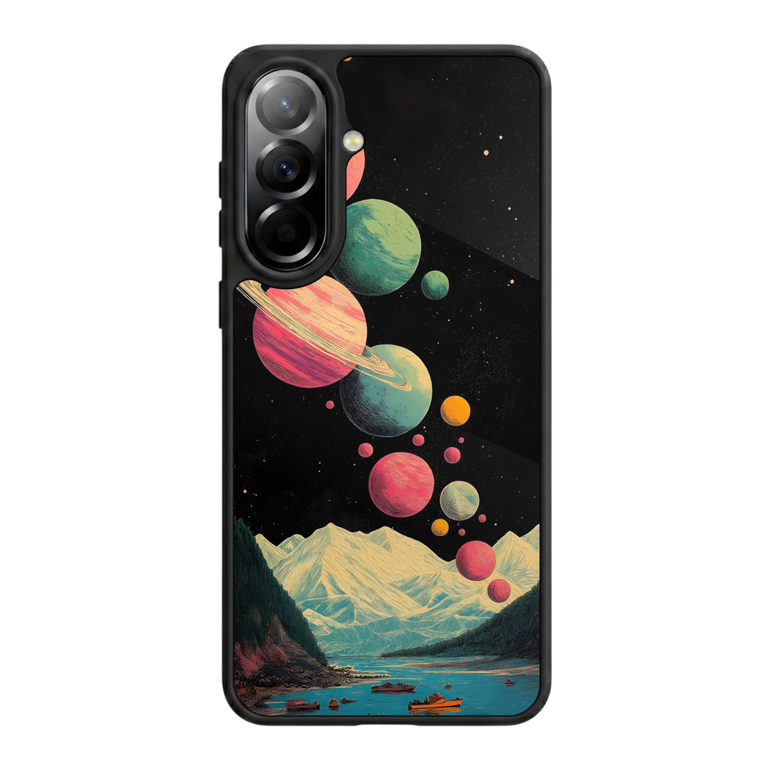 Samsung Galaxy A57 Uyumlu Uzay Tasarımlı Glossy Premium Kılıf